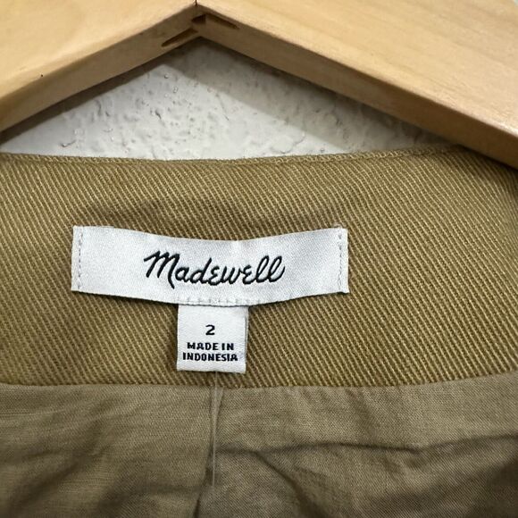 MADEWELL Button-Front Vest (Re)generative Chino Dark Khaki Twill NWT - Picture 8 of 12